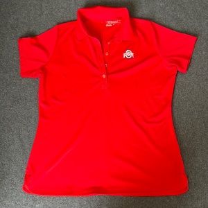 Nike Ohio State University Scarlet Golf Polo